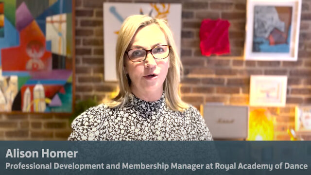 Alison Homer from Royal Academy of Dance webinar video thumbnail